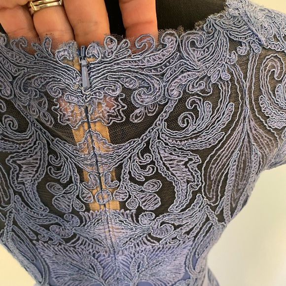 Tadashi Shoji Corded Lace Cap-Sleeve Cocktail Dress - Picture 11 of 12